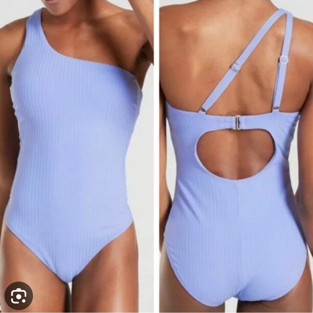 Athleta One Shouder Periwinkle Swimsuit